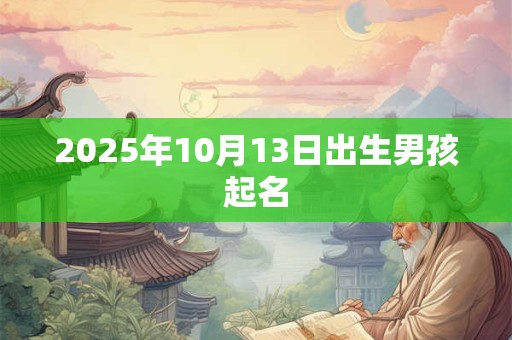 2025年10月13日出生男孩起名