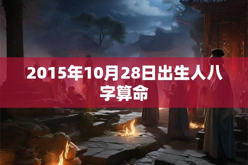 2015年10月28日出生人八字算命