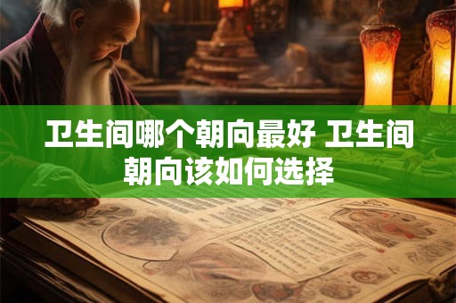 卫生间哪个朝向最好 卫生间朝向该如何选择