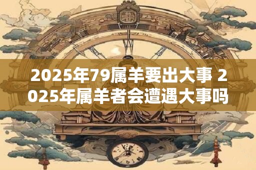 2025年79属羊要出大事 2025年属羊者会遭遇大事吗