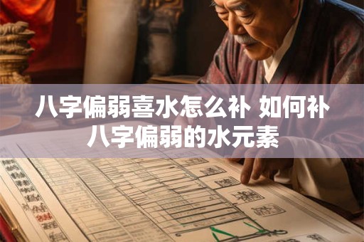 八字偏弱喜水怎么补 如何补八字偏弱的水元素