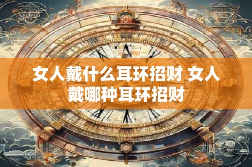 女人戴什么耳环招财 女人戴哪种耳环招财