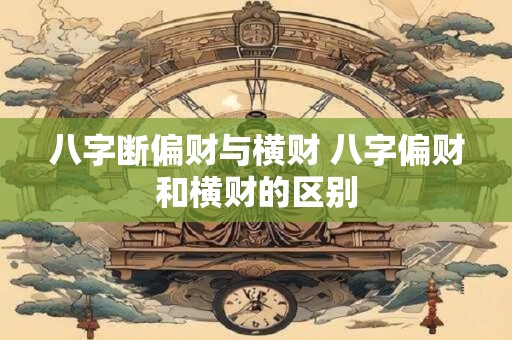 八字断偏财与横财 八字偏财和横财的区别