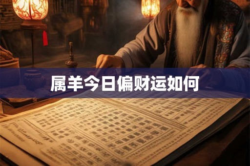 属羊今日偏财运如何