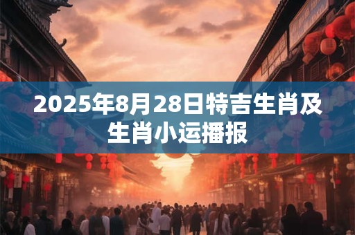 2025年8月28日特吉生肖及生肖小运播报