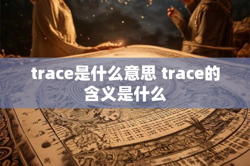 trace是什么意思 trace的含义是什么