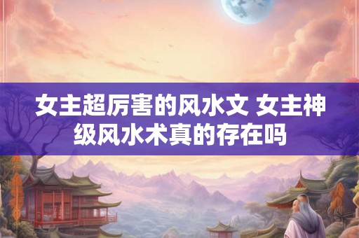 女主超厉害的风水文 女主神级风水术真的存在吗