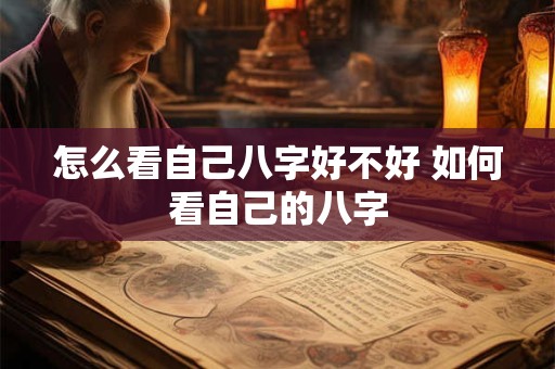 怎么看自己八字好不好 如何看自己的八字