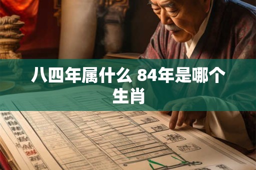 八四年属什么 84年是哪个生肖