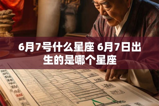 6月7号什么星座 6月7日出生的是哪个星座