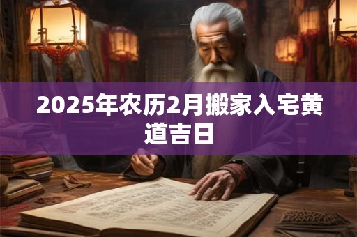 2025年农历2月搬家入宅黄道吉日