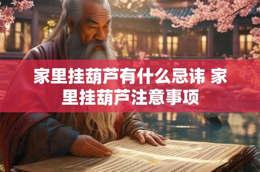 家里挂葫芦有什么忌讳 家里挂葫芦注意事项