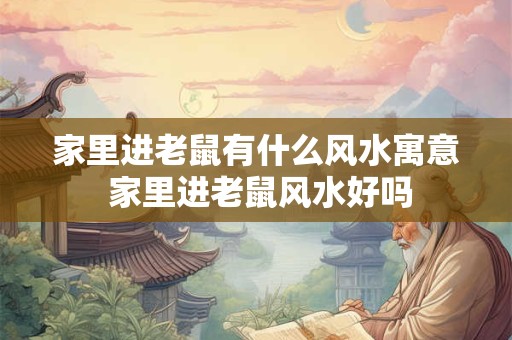 家里进老鼠有什么风水寓意 家里进老鼠风水好吗