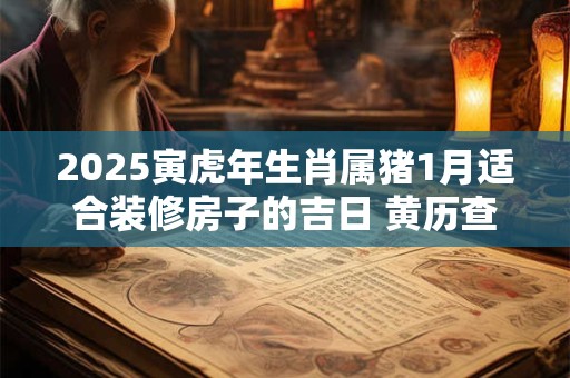 2025寅虎年生肖属猪1月适合装修房子的吉日 黄历查询