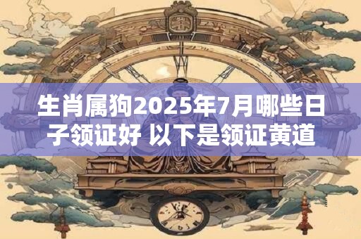生肖属狗2025年7月哪些日子领证好 以下是领证黄道吉日