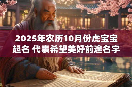 2025年农历10月份虎宝宝起名 代表希望美好前途名字