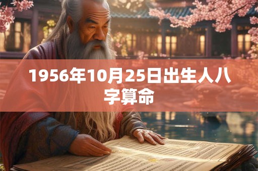 1956年10月25日出生人八字算命