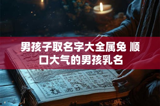 男孩子取名字大全属兔 顺口大气的男孩乳名