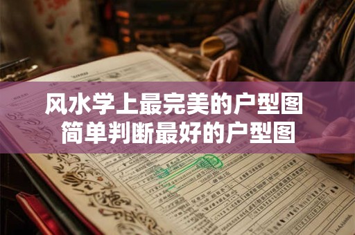 风水学上最完美的户型图 简单判断最好的户型图