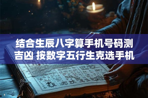 结合生辰八字算手机号码测吉凶 按数字五行生克选手机号好吗