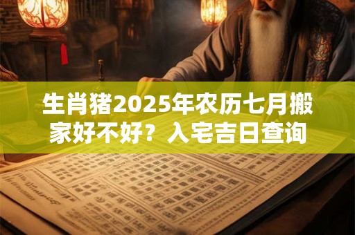生肖猪2025年农历七月搬家好不好？入宅吉日查询