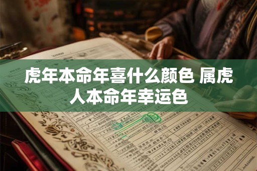 虎年本命年喜什么颜色 属虎人本命年幸运色