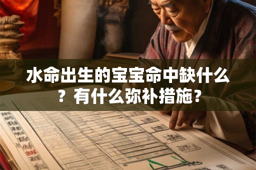 水命出生的宝宝命中缺什么？有什么弥补措施？