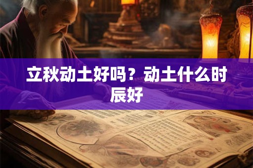 立秋动土好吗？动土什么时辰好