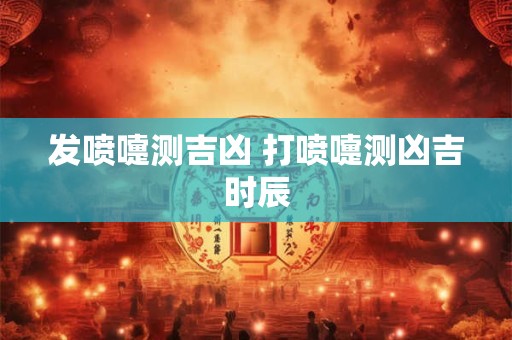 发喷嚏测吉凶 打喷嚏测凶吉时辰