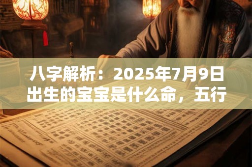 八字解析：2025年7月9日出生的宝宝是什么命，五行缺什么