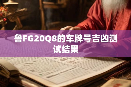 鲁FG20Q8的车牌号吉凶测试结果