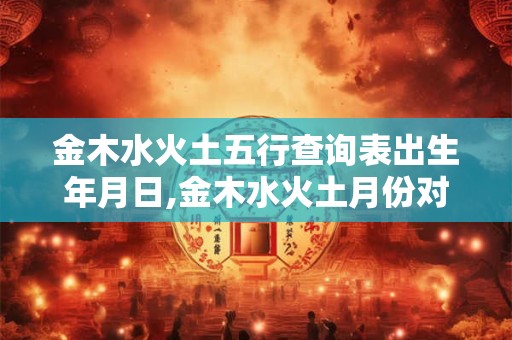 金木水火土五行查询表出生年月日,金木水火土月份对照表