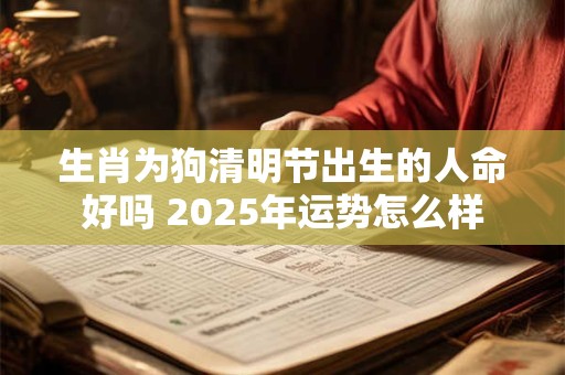 生肖为狗清明节出生的人命好吗 2025年运势怎么样