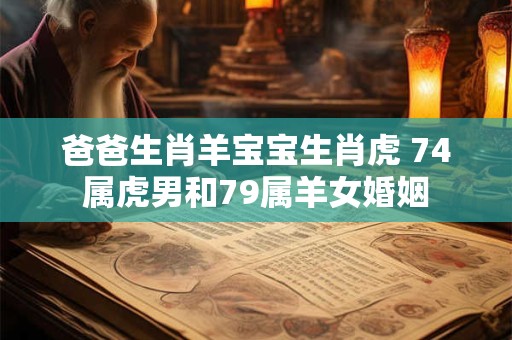 爸爸生肖羊宝宝生肖虎 74属虎男和79属羊女婚姻
