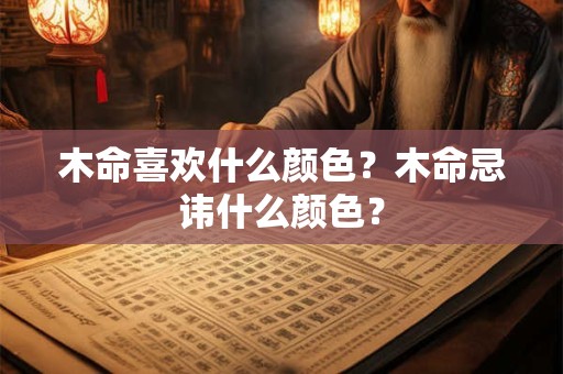 木命喜欢什么颜色？木命忌讳什么颜色？