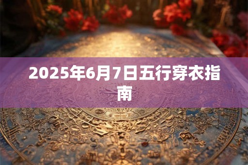 2025年6月7日五行穿衣指南