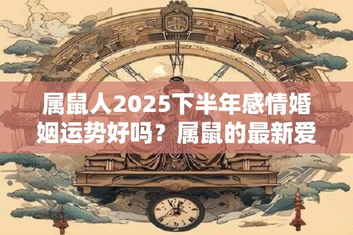 属鼠人2025下半年感情婚姻运势好吗？属鼠的最新爱情运分析