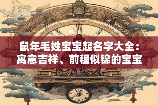鼠年毛姓宝宝起名字大全：寓意吉祥、前程似锦的宝宝名字推荐