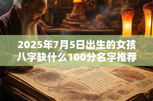 2025年7月5日出生的女孩八字缺什么100分名字推荐！
