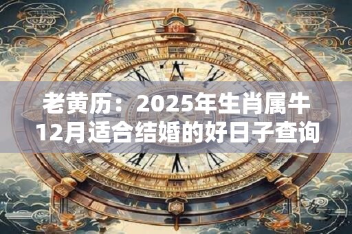 老黄历：2025年生肖属牛12月适合结婚的好日子查询
