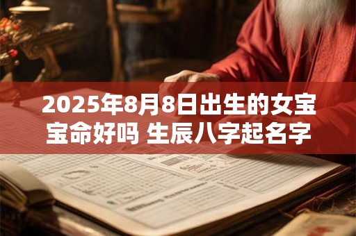 2025年8月8日出生的女宝宝命好吗 生辰八字起名字