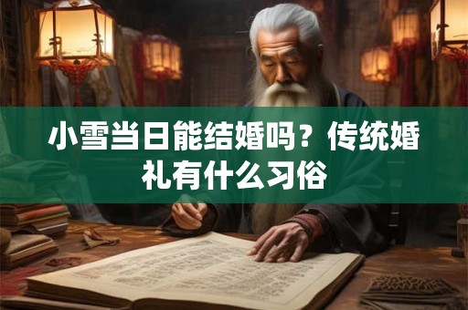 小雪当日能结婚吗？传统婚礼有什么习俗