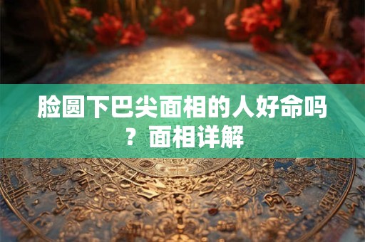 脸圆下巴尖面相的人好命吗？面相详解