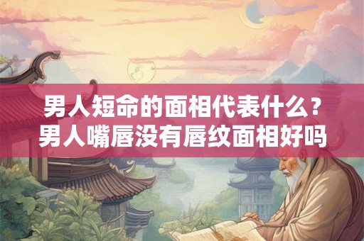 男人短命的面相代表什么？男人嘴唇没有唇纹面相好吗