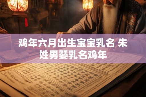 鸡年六月出生宝宝乳名 朱姓男婴乳名鸡年