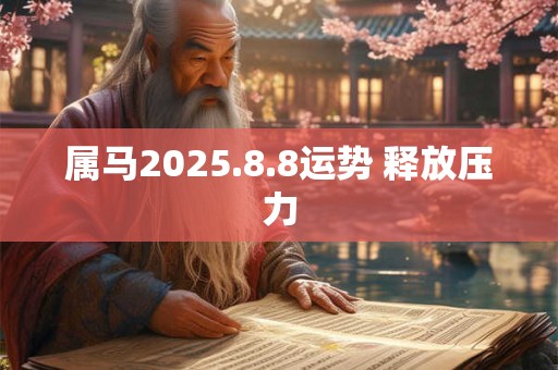属马2025.8.8运势 释放压力 属马2025.8.8运势 释放压力