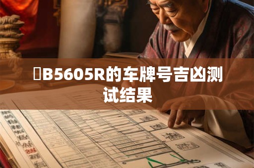 閩B5605R的车牌号吉凶测试结果