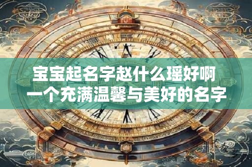 宝宝起名字赵什么瑶好啊 一个充满温馨与美好的名字