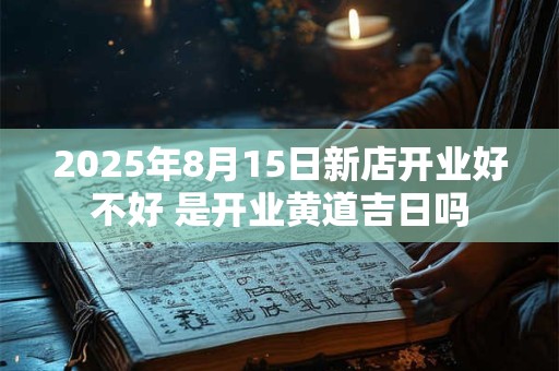 2025年8月15日新店开业好不好 是开业黄道吉日吗