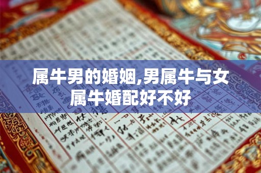 属牛男的婚姻,男属牛与女属牛婚配好不好